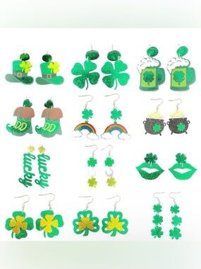 🦋BUY NOW🦋 Acrylic St. Patrick’s Day Earrings